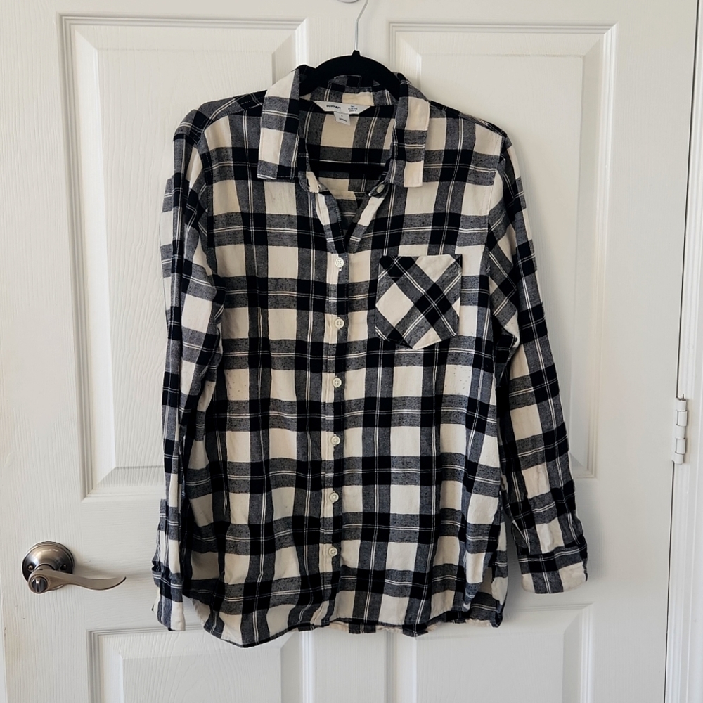 Relaxed Classic Flannel Shirt Large
